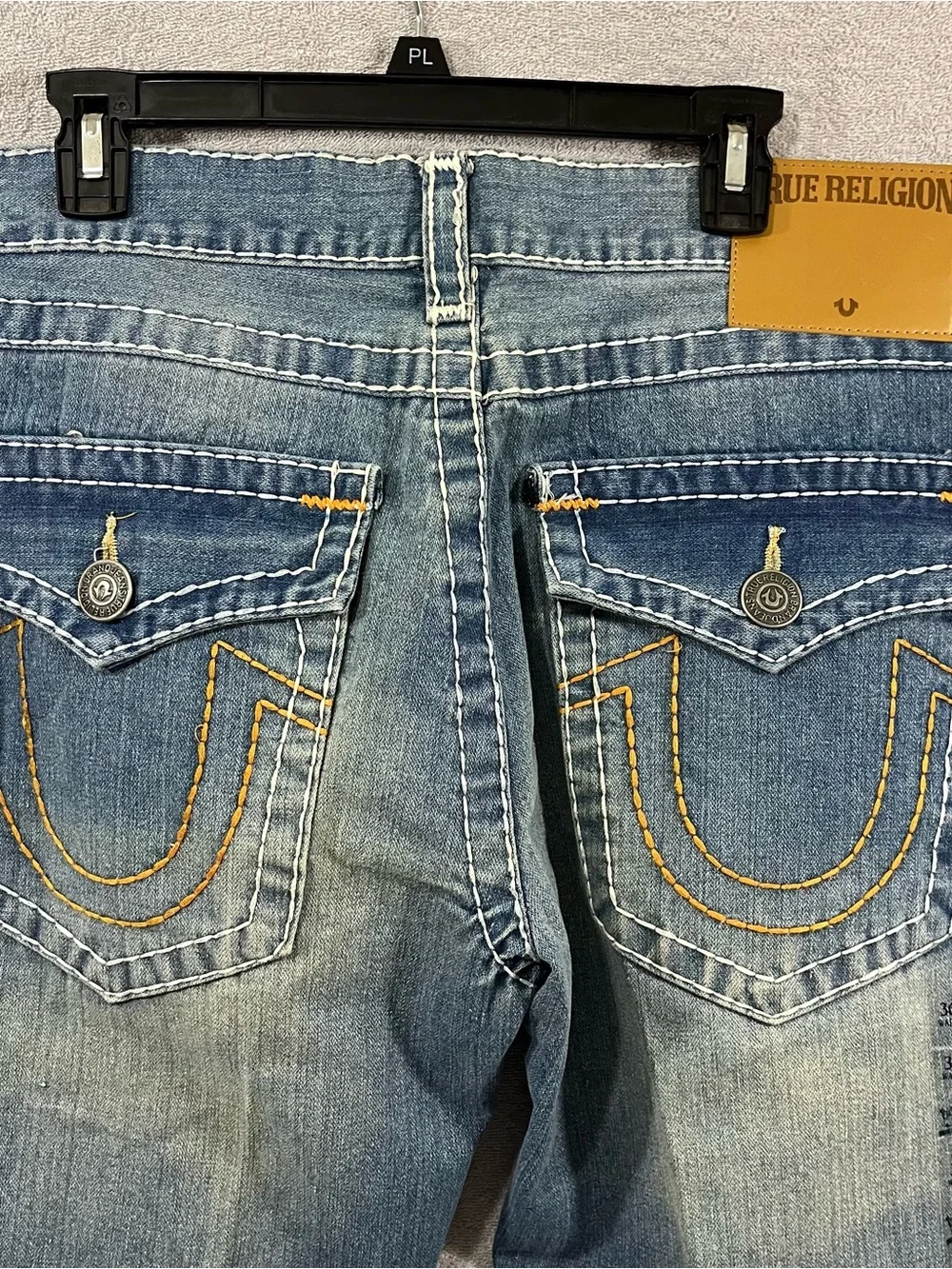 True Religion Men's 36 Ricky Relaxed Straight Super T Jeans Flap Pockets NWT